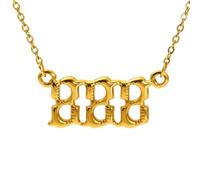 PAMTIER Número Ángel Collares para Mujeres Burbuja Digital Colgante 111 222 333 444 555 666 777 888 999 Cadena Oro Chapado Acero Inoxidable Delicado Declaración Personalizado Joyería Número 888