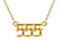 PAMTIER Número Ángel Collares para Mujeres Burbuja Digital Colgante 111 222 333 444 555 666 777 888 999 Cadena Oro Chapado Acero Inoxidable Delicado Declaración Personalizado Joyería Número 555