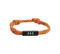 PAMTIER Pulseras Número Angelical para Hombres Mujeres Ajustable Cuerda Trenzada Numerología de la Suerte 111 222 333 444 555 666 777 888 999 Energía Espiritual Regalos Joyería Naranja-888