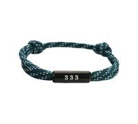 PAMTIER Pulseras Número Angelical para Hombres Mujeres Ajustable Cuerda Trenzada Numerología de la Suerte 111 222 333 444 555 666 777 888 999 Energía Espiritual Regalos Joyería Verde Hierba-333