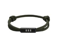 PAMTIER Pulseras Número Angelical para Hombres Mujeres Ajustable Cuerda Trenzada Numerología de la Suerte 111 222 333 444 555 666 777 888 999 Energía Espiritual Regalos Joyería Verde Oscuro-222