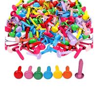 Pamtns 400 Piezas Encuadernadores Metalicos Brads Redondo Mini Brads Sujetadores de Papel Scrapbooking Fasteners Metal Dorado Encuadernadora Redondos Decoración Arte DIY Herramienta