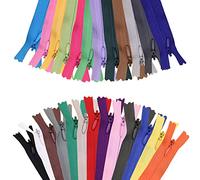 Pamtns Cremalleras 50 Piezas Invisible Multicolor Nylon Bobinas Cremalleras 20 cm Cremalleras de Colores Cremalleras de Costura Cremallera Invisible para Ropa DIY Bolsas Manualidades 25 Colores