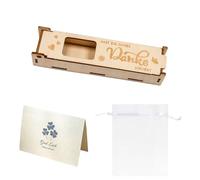 Pamtns Du Hast ein Dickes Danke Verdient Chocolate Bar Geschenkbox Holz Geschenkbox für Schokolade Danke Geschenke und Grußkarten und Tütchen Geschenkbox Deko Geschenke für Lieblingsmensch Freundin