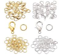 Pamtns Enganches para Pulseras 400 Piezas Cierres de Langosta y Anillos de Salto Abiertos Kit Cierres Pulseras Broches para Pulseras Conectores de Pulsera para Hacer Artesanales DIY Collar Pulsera