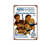 PAMVINT Where Eagles Dare Tribute Man Cave Decor Wall Art Cinema Retro Movie Classics Room Decor Metal Wall Tin Sign Retro Gift Vintage Decorations 20.3 cmx30.5 cm