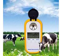 PAMZV Medidor de concentración de calostro para Vacas lecheras, refractómetro Digital LED portátil, detección Alto Rango de 0 a 50%, detección rápida de 3 Segundos, Temperatura Corte de 10 a 30 °C
