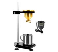 PAMZV Vaso Medidor De Viscosidad De Pintura con Copa De Flujo/cronómetro De Cobre Puro, Capacidad 100+1 Ml, Altura Ajustable, Rango De Medición: 112-685 CST, para Tintas Y Recubrimientos.