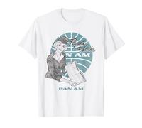 Pan Am Fly with The Leader Illustration Retro Airline Ad Camiseta