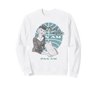 Pan Am Fly with The Leader Illustration Retro Airline Ad Sudadera