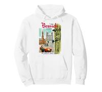 Pan Am Vintage Brussels Belgium Tour Poster Retro Travel Ad Sudadera con Capucha