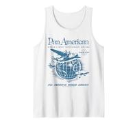 Pan Am World Airways Around The Globe Vintage Advertisement Camiseta sin Mangas