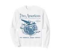 Pan Am World Airways Around The Globe Vintage Advertisement Sudadera