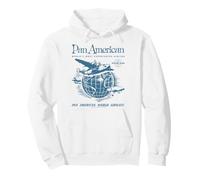 Pan Am World Airways Around The Globe Vintage Advertisement Sudadera con Capucha