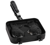 Pan Commercial Waffle, Utensilios de Cocinar Gaffle Pastel Maker Pan con 2 Lados en Forma de Pescado de Acero Inoxidable Gaffle Pan Commercial