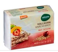 Pan Crujiente de Centeno con Sésamo, Vollkorn Knäckebrot, Certificado Demeter, 250 g. Pack de 2