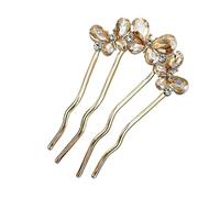 Pan de cabello de francés- para el cabello updo de 4 puntas de rhinestone de 4 puntas | Herramienta de peinado Accesorio de elegante para mujeres/niñas, boda, eventos formales, banque