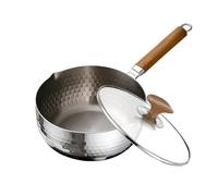 Pan de cocina de titanio genérico | Titanium Hammered Pan, Sauce Pot With Lid, Pure Ţitanium Frying an - Pure itanium Frying Påan | For F́rying Milk Soup Kitchen Induction Cooktop Stove Camping Home