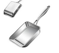 Pan de freír antiadherente, sartén de acero inoxidable de 3 capas, escala de hierro profunda, sartén de freír duradera que no se pega para cocinar, sartén de cocina profesional no pegajosa, sartén