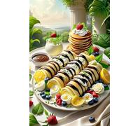 Pan de Frutas con Chocolate - Puzle de 100 Piezas - Rompecabezas DIY Pintura, Entretenimiento Creativo, para Adultos Mayores de 14 años Decoración del Hogar