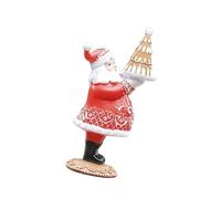 Pan de jengibre Santa Claus Pareja Figuras Estatuillas de resina de Navidad Festival Vacaciones Estantes de Mesa Adorno Decorativo