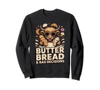 Pan de Mantequilla y Malas Decisiones Vaca Sudadera