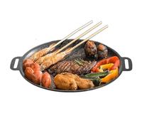 Pan de parrilla - Pan de parrilla no oculta sin resaca, parrilla de doble mango | Calentamiento - Utensilios de cocina inhibidores para verduras y carne en el interior, para