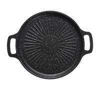 Pan de parrilla - parrilla de doble asa, parrilla redonda | Calentamiento - Utensilios de cocina inhibidores para verduras y carne en el interior, para fiestas de plag