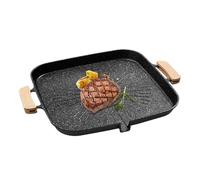 Pan de parrilla - utensilios de cocina portátiles, calefacción cuadrada | Dolor de aceite integrado parrilla plana para barbacoa, cocina en fuente de calor exterior, comida en el campo, aventuras