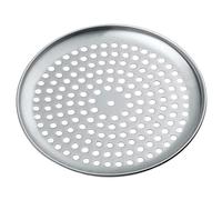 Pan de pizza perforada, bandeja de pizza para horno | Plato de pizza de pizza grande sin color, incluso platos para hornear pulsera de pizza para pizza casera, pastel, pasteles al horno y