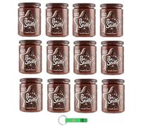 Pan di Stelle Crema Spalmabile Avellana untable Crema 12 x 580 g nata con granos de galletas sin aceite de palma + llavero Beni Culinari gratuito