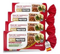 Pan Keto Protein con Avena 4 uds. 365 g - Pan de Molde Alto en Proteínas y Fibra - Bajo en Azúcares y Carbohidratos - Ideal para Tostadas, Sándwich y Dieta Keto - Listo para Consumir - Best Diet