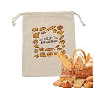 pan lino | pan tela con cordón | Bolsa con cordón para guardar levadura, baguette, pan pan