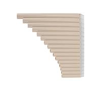 Pan Pipes, C Key Pan Flute con bolsa de transporte de cartón para adultos para personal docente para principiantes(Blanco crema)