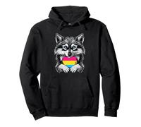 Pan Pride, Lindo corazón de Lobo, Pansexual, Orgullo Pansexual, Bandera LGBTQ Sudadera con Capucha