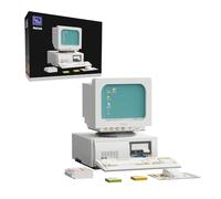 PAN TASY BRICKKK Ordenador Retro, Set de Bloques para Adultos | Modelo clásico de sobremesa con teclado, pantalla y detalles nostálgicos, pieza decorativa para construir y exponer