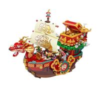 PAN TASY Juego de ladrillos colección Oriente: Barco Dragón de la Fortuna