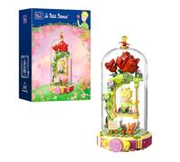 PAN TASY Le Petit Prince Set de Bloques de Construcción Columpio de Rosa Modelo Coleccionable Creativo DIY Cubierta de Alta Transparencia Pieza Decorativa Minifigura Regalo Adultos y Niños Decoración