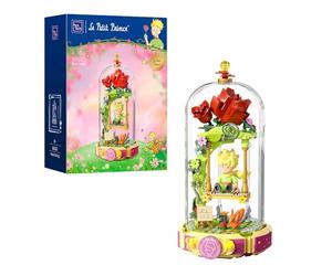 PAN TASY Le Petit Prince Set de Bloques de Construcción Columpio de Rosa Modelo Coleccionable Creativo DIY Cubierta de Alta Transparencia Pieza Decorativa Minifigura Regalo Adultos y Niños Decoración