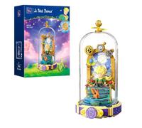 PAN TASY Le Petit Prince Set de Bloques de Construcción Puerta Estrellada Modelo Creativo DIY con Minifigura y Cubierta de Alta Transparencia para Adultos y Niños
