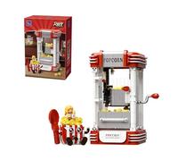 PAN TASY Máquina de Palomitas Retro, Set de Construcción para Adultos | Diseño de feria con mecanismo interactivo y detalles coloridos, modelo vintage para construir, jugar y exponer