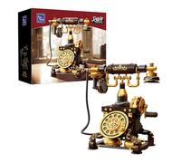 PAN TASY Set de Bloques de Construcción Teléfono Retro para Adultos, Kit DIY Vintage con Diseño Realista, Decoración Creativa para el Hogar, Regalo Ideal para Coleccionistas y Aficionados