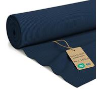 Pana por Metros Tela Acanalada 1 M x 140 cm - Tejido para Tapizar Sofá Funda Cojín Sillas Cortinas Renovación de Muebles Suave Cómodo Robusto con Oeko Tex Azul Marino