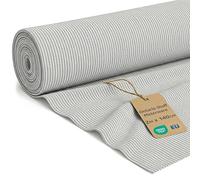 Pana por Metros Tela Acanalada 2 M x 140 cm - Tejido para Tapizar Sofá Funda Cojín Sillas Cortinas Renovación de Muebles Suave Cómodo Robusto con Oeko Tex Gris claro