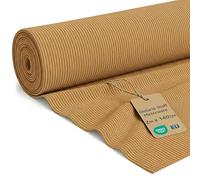 Pana por Metros Tela Acanalada 2 M x 140 cm - Tejido para Tapizar Sofá Funda Cojín Sillas Cortinas Renovación de Muebles Suave Cómodo Robusto con Oeko Tex Toffee
