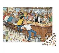 Panadería de Berlín: Nudo de Pretzel Puzzle De Madera Impermeable Puzzles De 1000 Piezas para Adultos Colorido Rompecabezas para Decoración del Hogar