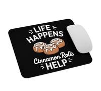 Panadero De Rollos De Canela La Vida Pasa Rollos De Canela Ayuda Mouse Pad Antideslizante Mousepad Bordes Cosidos Alfombrilla De Ratón para Gaming Pc Ordenador 25X30Cm