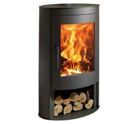 Panadero Estufa de leña Oval (8,7 kW, Volumen de calefacción: 270 m³, Negro)
