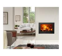 Panadero Hogar de leña HB (L x An x Al: 43,3 x 75,6 x 61,2 cm, 9,8 kW, 300 m³, Negro)