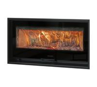 Panadero Hogar de leña Slide 110 (L x An x Al: 53,8 x 129,5 x 111,2 cm, 8 kW, 240 m³, Negro)